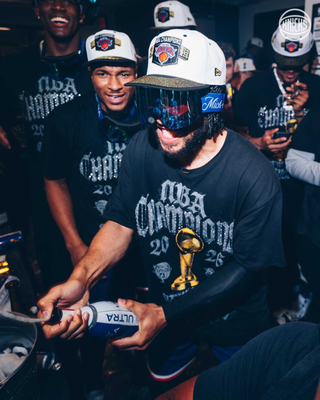 Knicks locker room celebration