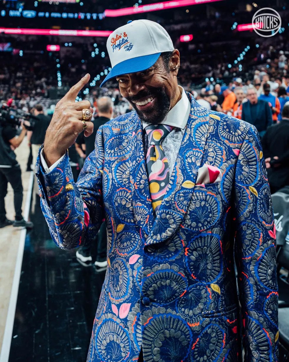 Walt Frazier — Stylin' and Profilin' — at the NBA Finals